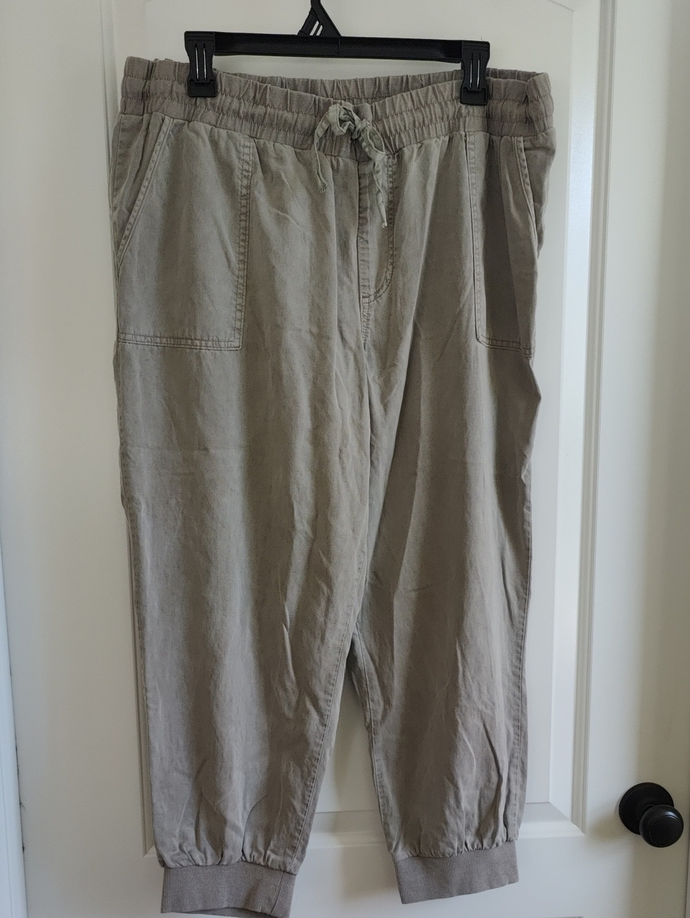 Casual Drawstring Jogger Pants - Taupe